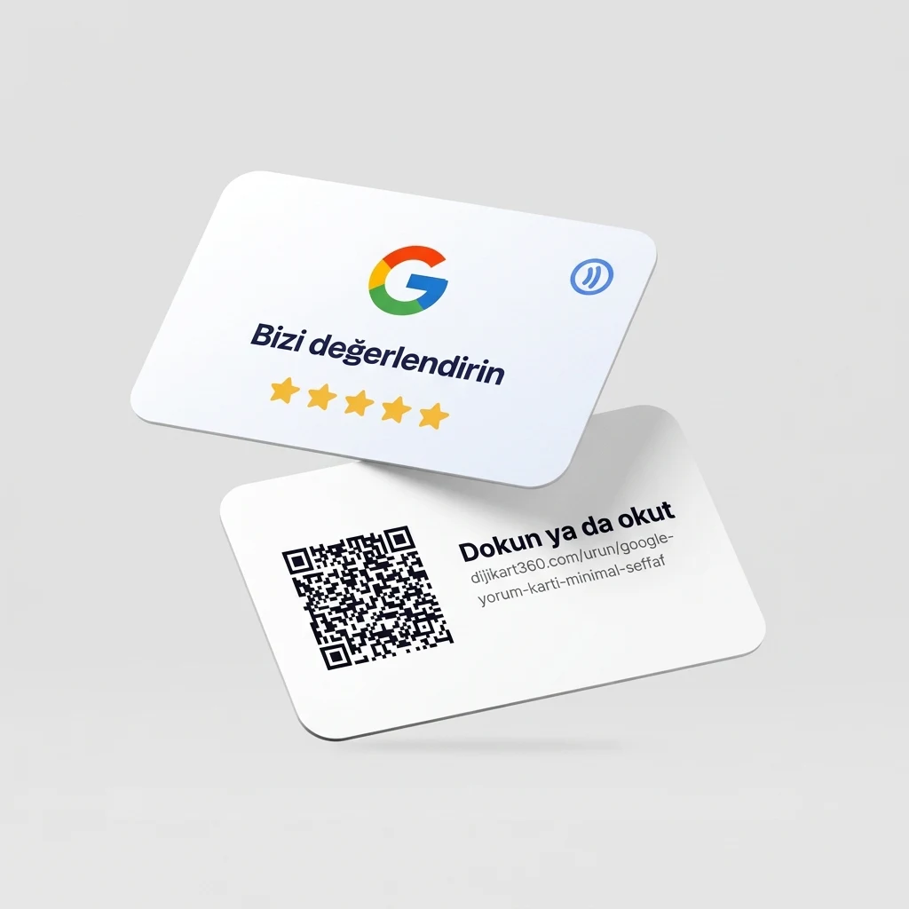 Google Yorum Kartı Minimal — Şeffaf