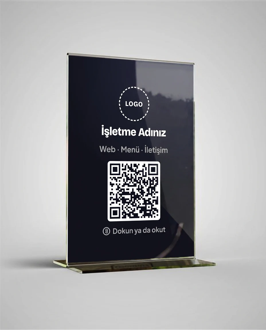Özel Logolu T Stant — Mat Siyah