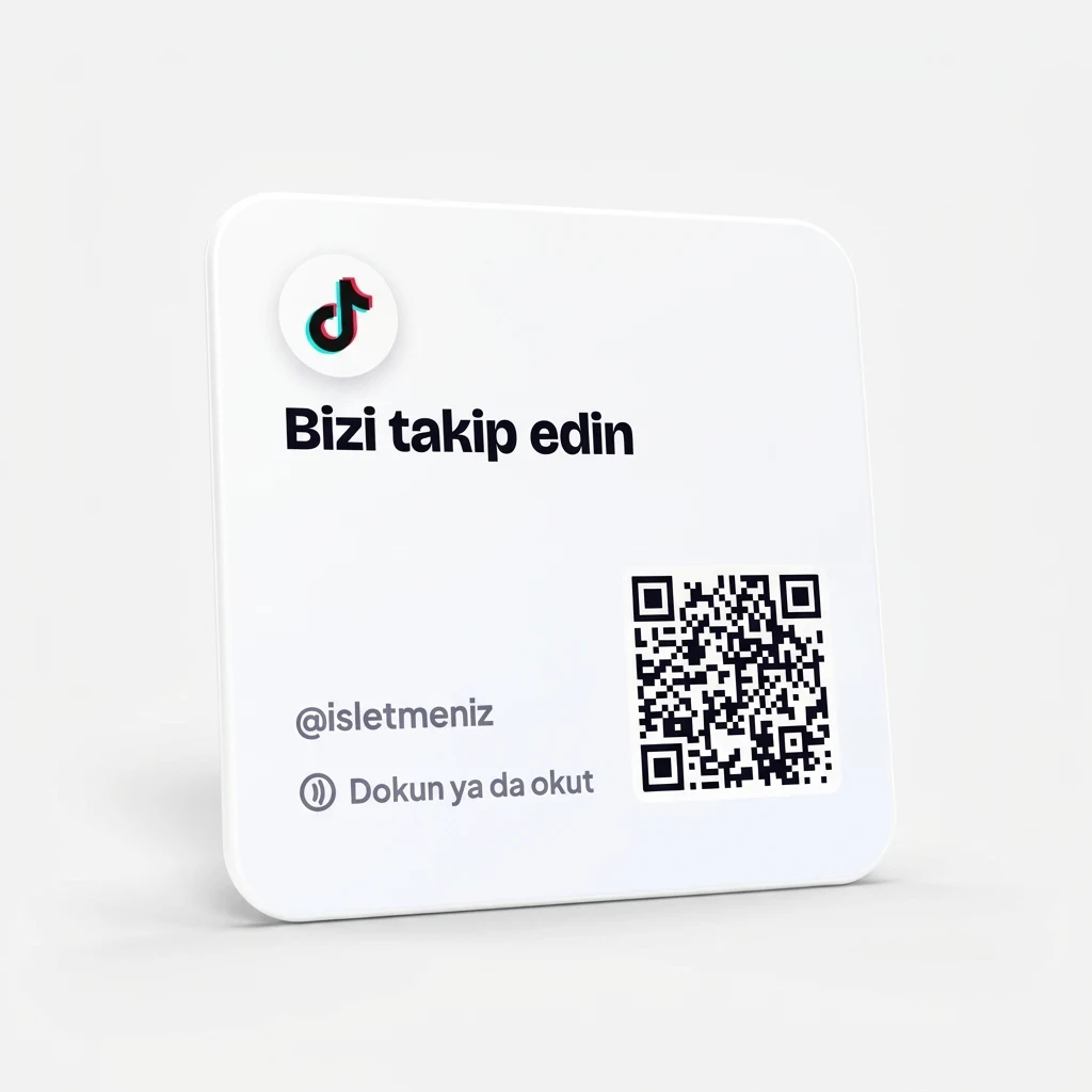 TikTok Kare Kart 10×10 — Beyaz